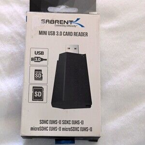 Sabrent Mini USB 3.0 Card Reader SD/SDHC/SDXC microSD/microSDXC CR-UMSS